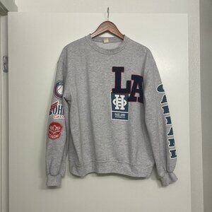 Urban Outfitters Vintage Style Sports Sweatshirt w/ Patches - Oakland, LA, Ohio